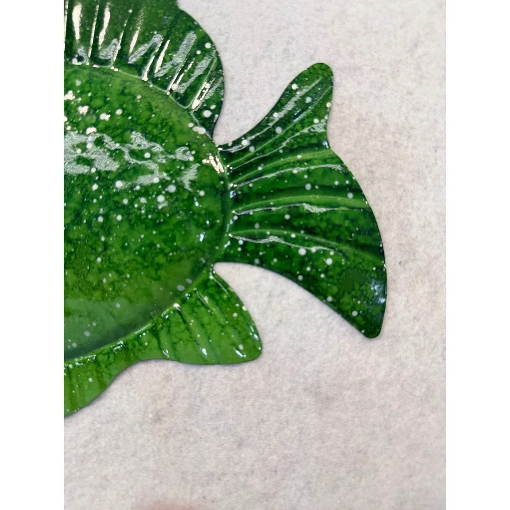 Set of 4 Colorful Metal Tropical Fish Wall Art 10.5in Coastal Nautical Decor